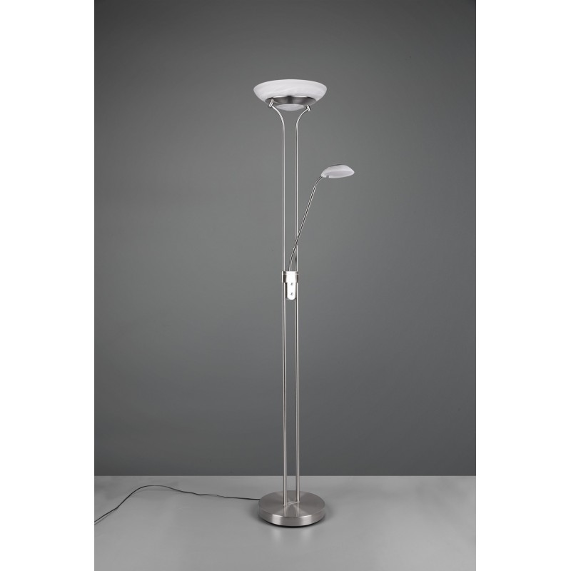 162,95 € Free Shipping | Floor lamp Reality Orson 27W 3000K Warm light. 180×33 cm. Dimmable LED Living room and bedroom. Modern Style. Metal casting. Matt nickel Color