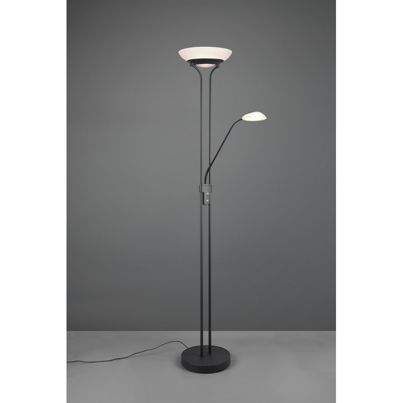 162,95 € Free Shipping | Floor lamp Reality Orson 27W 3000K Warm light. 180×33 cm. Dimmable LED Living room and bedroom. Modern Style. Metal casting. Black Color