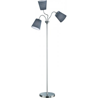 Lámpara de pie Reality Windu 140×25 cm. Flexible Salón y dormitorio. Estilo moderno. Metal. Color níquel mate