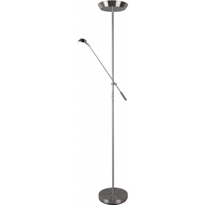 Luminária de piso Reality Haora 17W 3000K Luz quente. 180×28 cm. LED integrado. Função de toque Sala de estar e quarto. Estilo moderno. Metais. Cor níquel mate