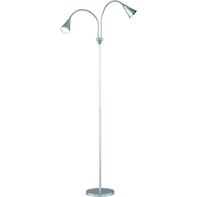 69,95 € Free Shipping | Floor lamp Reality Arras 3.8W 3000K Warm light. Ø 20 cm. Flexible. Integrated LED Living room and bedroom. Modern Style. Plastic and polycarbonate. Gray Color
