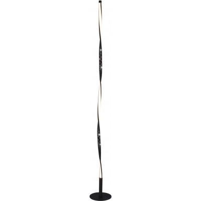 Floor lamp Reality Spin 10.5W 3000K Warm light. Ø 13 cm. Integrated LED Living room and bedroom. Modern Style. Metal casting. Black Color