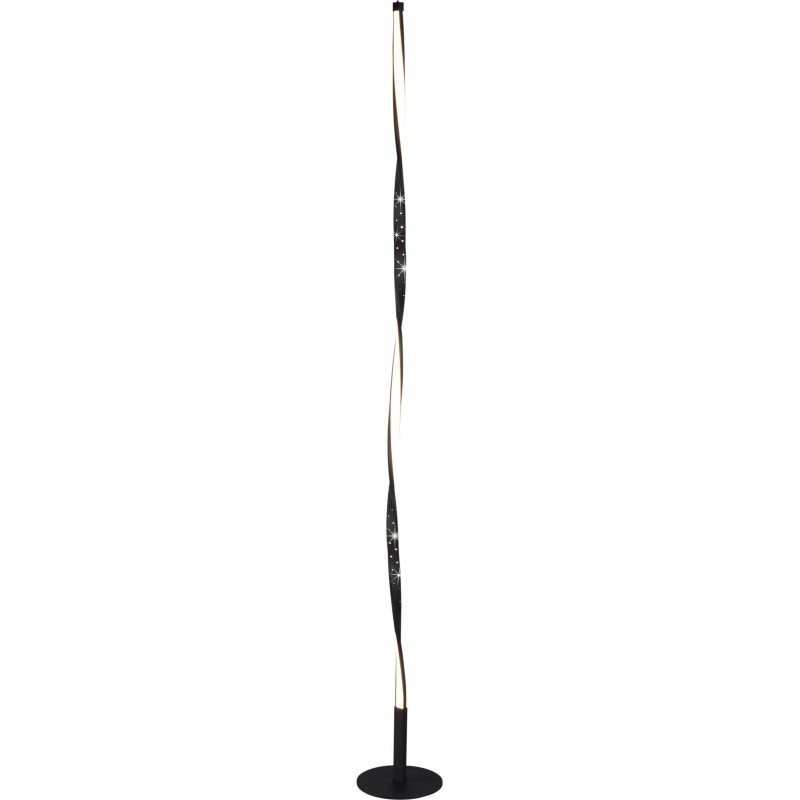 46,95 € Free Shipping | Floor lamp Reality Spin 10.5W 3000K Warm light. Ø 13 cm. Integrated LED Living room and bedroom. Modern Style. Metal casting. Black Color
