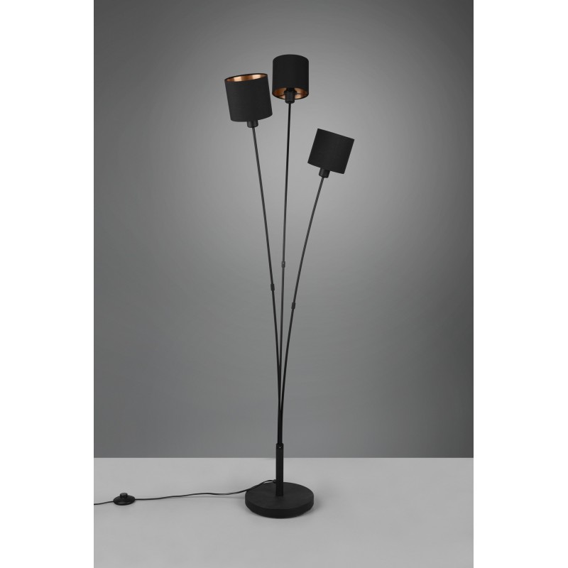 133,95 € Free Shipping | Floor lamp Reality Tommy 150×42 cm. Living room and bedroom. Modern Style. Metal casting. Black Color
