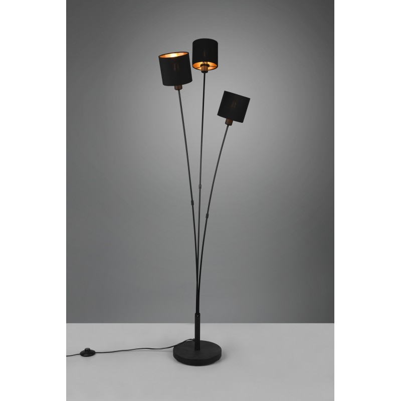 133,95 € Free Shipping | Floor lamp Reality Tommy 150×42 cm. Living room and bedroom. Modern Style. Metal casting. Black Color