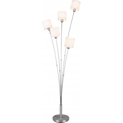 159,95 € Free Shipping | Floor lamp Reality Tommy 163×48 cm. Living room and bedroom. Modern Style. Metal casting. Matt nickel Color