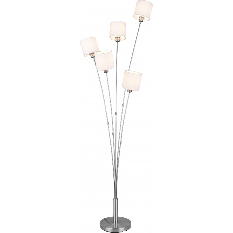 159,95 € Free Shipping | Floor lamp Reality Tommy 163×48 cm. Living room and bedroom. Modern Style. Metal casting. Matt nickel Color