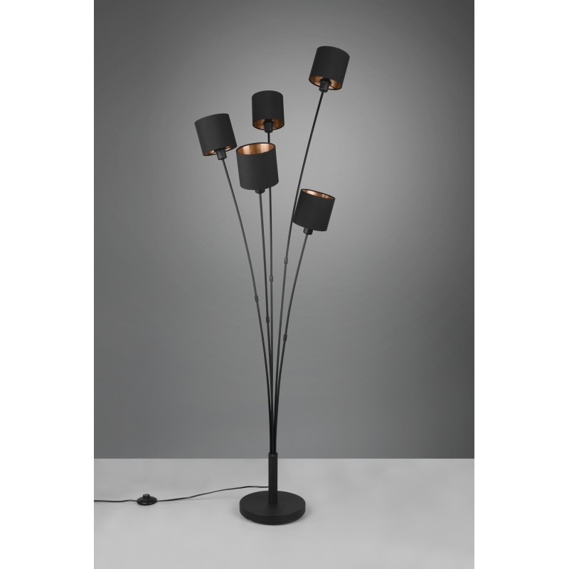 141,95 € Free Shipping | Floor lamp Reality Tommy 163×48 cm. Living room and bedroom. Modern Style. Metal casting. Black Color