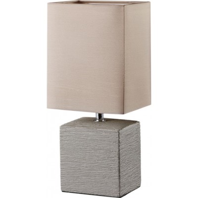 Lámpara de sobremesa Reality Ping 29×13 cm. Salón y dormitorio. Estilo moderno. Cerámica. Color marrón