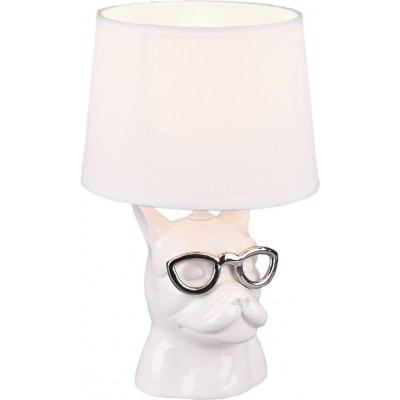 24,95 € Free Shipping | Table lamp Reality Dosy Ø 18 cm. Living room and bedroom. Modern Style. Ceramic. White Color