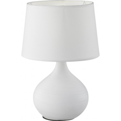 Lámpara de sobremesa Reality Martin Ø 20 cm. Salón y dormitorio. Estilo moderno. Cerámica. Color blanco