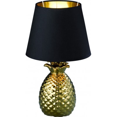 Lámpara de sobremesa Reality Pineapple Ø 20 cm. Salón y dormitorio. Estilo moderno. Cerámica. Color dorado