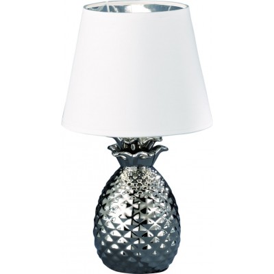 33,95 € Free Shipping | Table lamp Reality Pineapple Ø 20 cm. Living room and bedroom. Modern Style. Ceramic. Silver Color