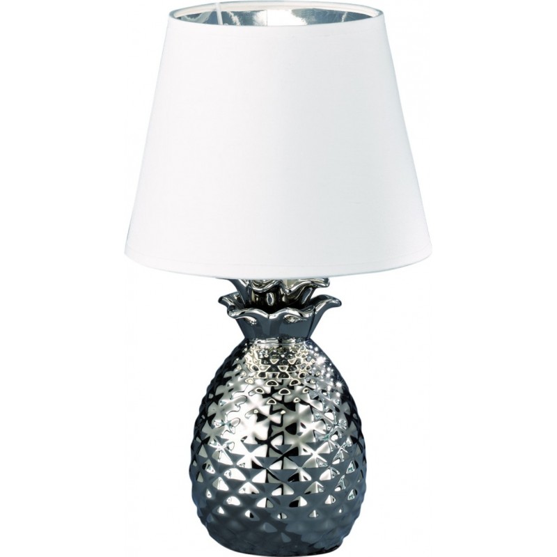 31,95 € Free Shipping | Table lamp Reality Pineapple Ø 20 cm. Living room and bedroom. Modern Style. Ceramic. Silver Color