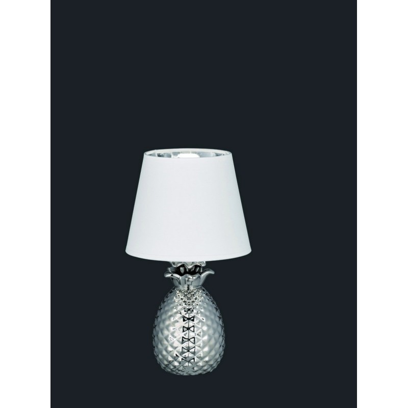 31,95 € Free Shipping | Table lamp Reality Pineapple Ø 20 cm. Living room and bedroom. Modern Style. Ceramic. Silver Color