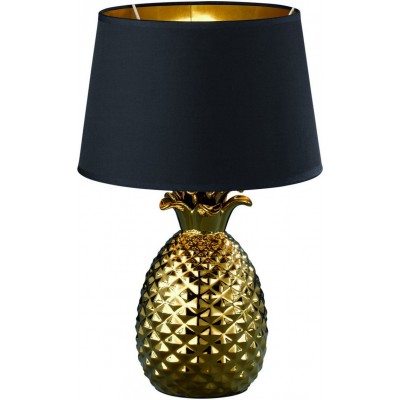 Lámpara de sobremesa Reality Pineapple Ø 28 cm. Salón y dormitorio. Estilo moderno. Cerámica. Color dorado