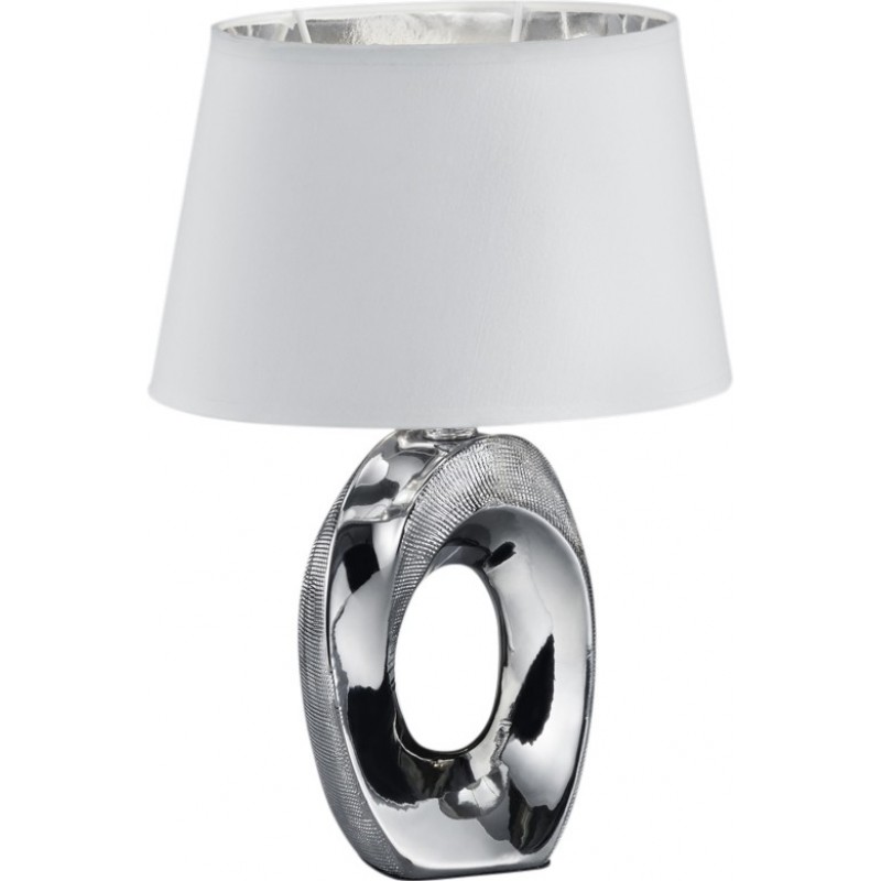 27,95 € Free Shipping | Table lamp Reality Taba 33×23 cm. Living room and bedroom. Modern Style. Ceramic. Silver Color