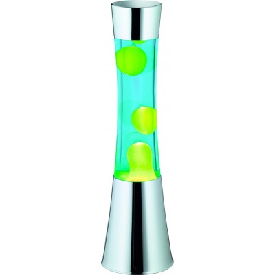 Table lamp Reality Lava 35W 2700K Very warm light. Ø 11 cm. Lava lamp Living room, bedroom and kids zone. Design Style. Metal casting. Plated chrome Color