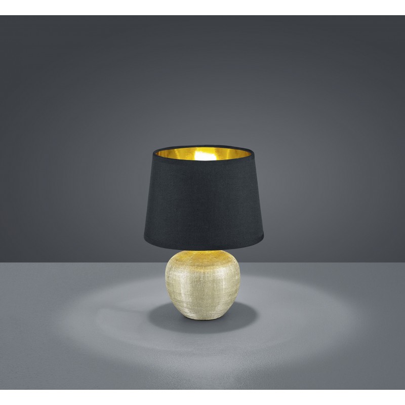24,95 € Free Shipping | Table lamp Reality Luxor Ø 18 cm. Living room and bedroom. Modern Style. Ceramic. Golden Color