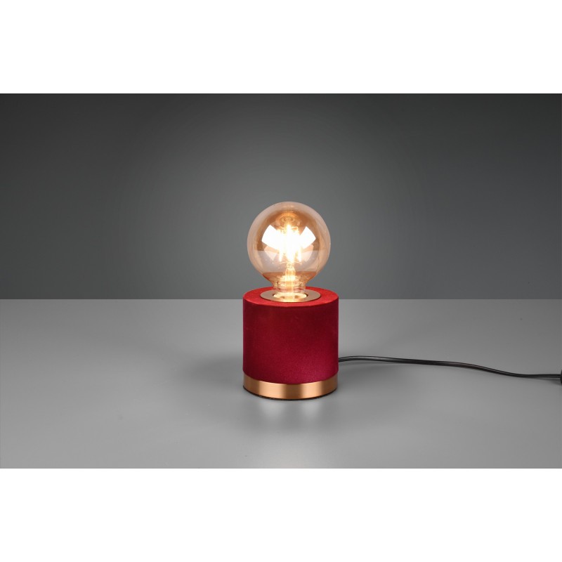 28,95 € Free Shipping | Table lamp Reality Judy Ø 11 cm. Living room and bedroom. Modern Style. Textile. Red Color