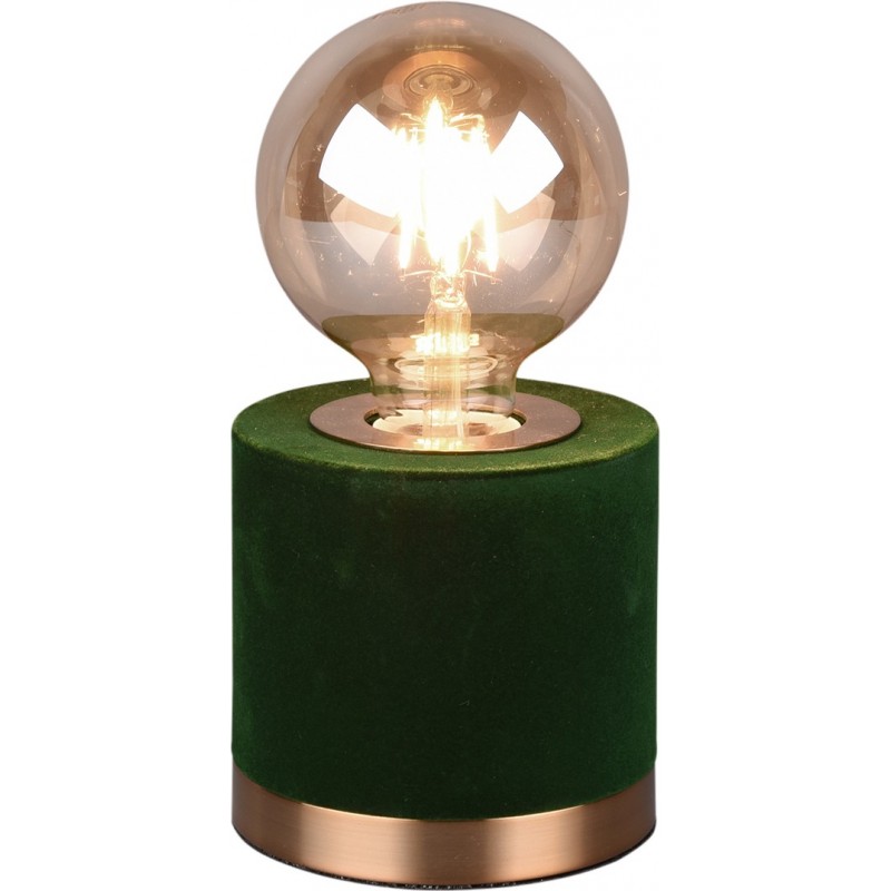 28,95 € Free Shipping | Table lamp Reality Judy Ø 11 cm. Living room and bedroom. Modern Style. Textile. Green Color