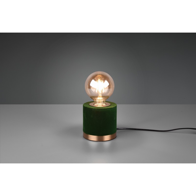 28,95 € Free Shipping | Table lamp Reality Judy Ø 11 cm. Living room and bedroom. Modern Style. Textile. Green Color