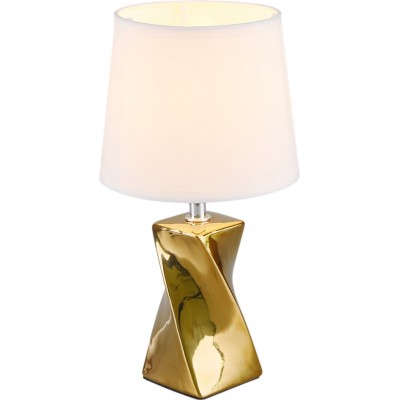 24,95 € Free Shipping | Table lamp Reality Abeba Ø 15 cm. Living room and bedroom. Modern Style. Ceramic. Golden Color