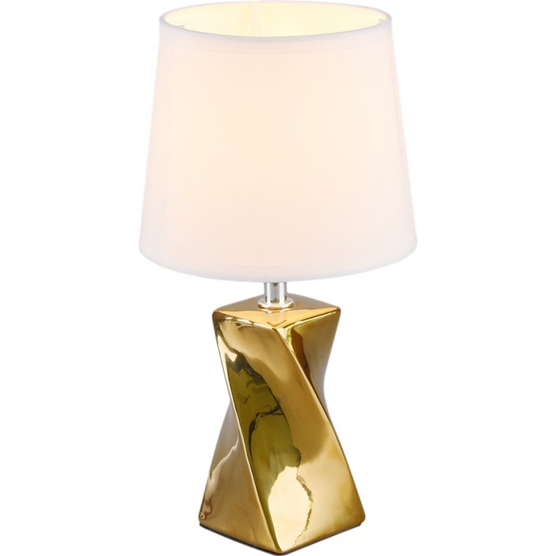 26,95 € Free Shipping | Table lamp Reality Abeba Ø 15 cm. Living room and bedroom. Modern Style. Ceramic. Golden Color