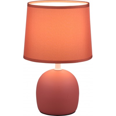 Lámpara de sobremesa Reality Malu Ø 16 cm. Salón y dormitorio. Estilo moderno. Cerámica. Color naranja