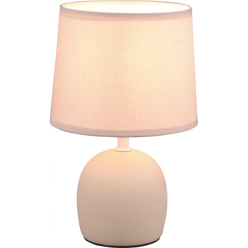 22,95 € Free Shipping | Table lamp Reality Malu Ø 16 cm. Living room and bedroom. Modern Style. Ceramic. Beige Color