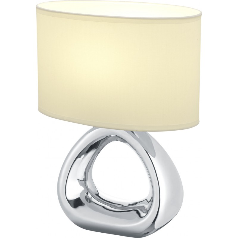 33,95 € Kostenloser Versand | Tischlampe Reality Gizeh 35×24 cm. Wohnzimmer und schlafzimmer. Modern Stil. Keramik. Silber Farbe