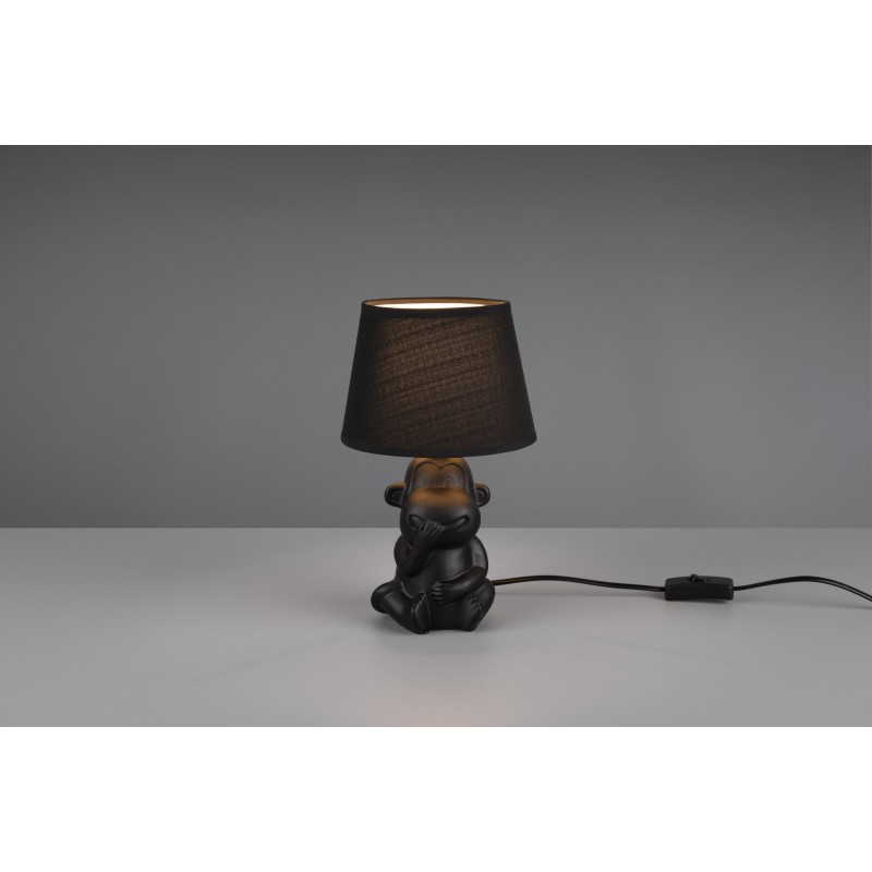 24,95 € Free Shipping | Table lamp Reality Chita Ø 17 cm. Living room, bedroom and kids zone. Modern Style. Ceramic. Black Color