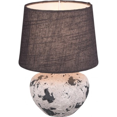 27,95 € Free Shipping | Table lamp Reality Bay Ø 18 cm. Living room and bedroom. Modern Style. Ceramic. Gray Color