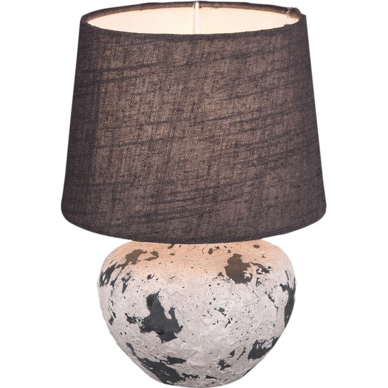 26,95 € Free Shipping | Table lamp Reality Bay Ø 18 cm. Living room and bedroom. Modern Style. Ceramic. Gray Color