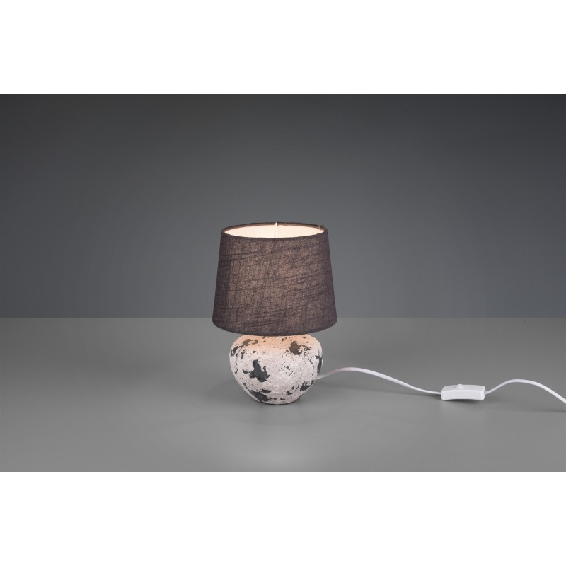 26,95 € Free Shipping | Table lamp Reality Bay Ø 18 cm. Living room and bedroom. Modern Style. Ceramic. Gray Color