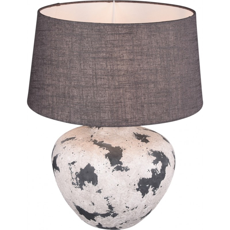 59,95 € Free Shipping | Table lamp Reality Bay Ø 38 cm. Living room and bedroom. Modern Style. Ceramic. Gray Color