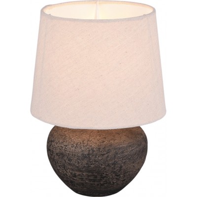 28,95 € Free Shipping | Table lamp Reality Lou Ø 18 cm. Living room and bedroom. Modern Style. Ceramic. Brown Color