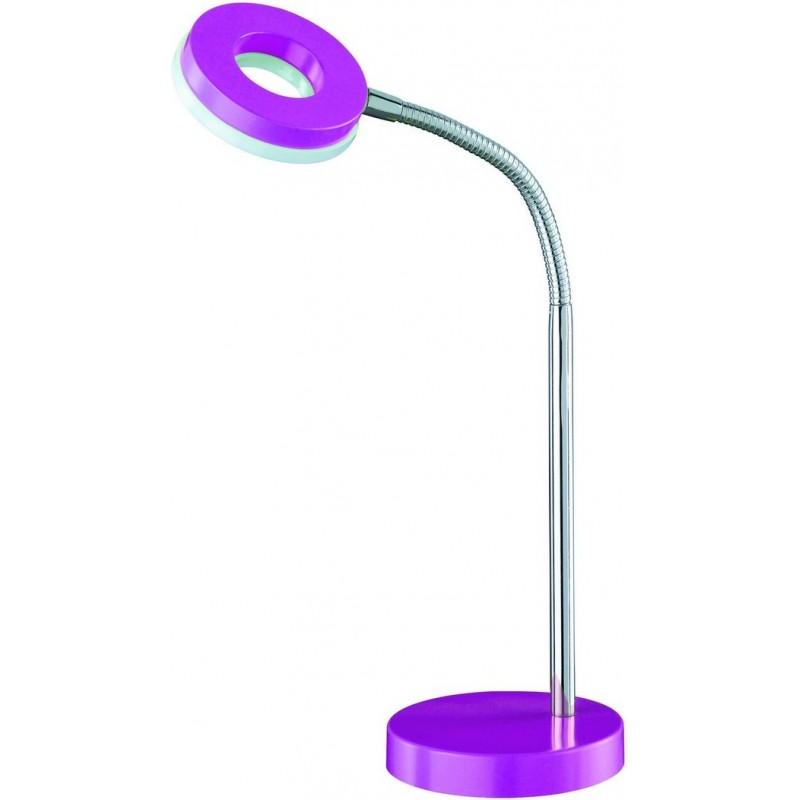 33,95 € Free Shipping | Table lamp Reality Rennes 4W 3000K Warm light. 40×12 cm. Flexible. Integrated LED Kids zone and office. Modern Style. Metal casting. Purple Color