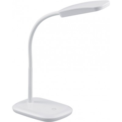 33,95 € Free Shipping | Table lamp Reality Boa 3.5W 3000K Warm light. 36×11 cm. Integrated LED. Flexible. Touch function Living room and bedroom. Modern Style. Plastic and polycarbonate. White Color