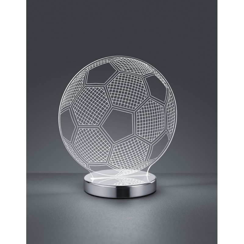 24,95 € Free Shipping | Table lamp Reality Ball 7W 22×20 cm. White LED with adjustable color temperature Living room, bedroom and kids zone. Design Style. Metal casting. Plated chrome Color