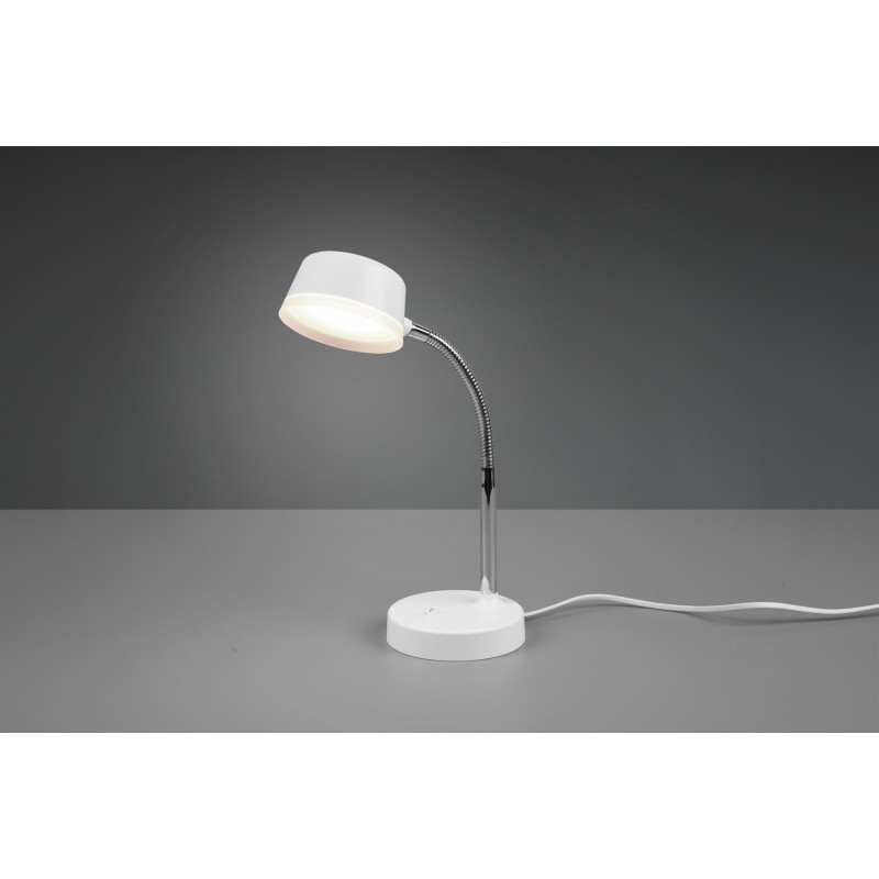 28,95 € Free Shipping | Table lamp Reality Kiko 4.5W 3000K Warm light. Ø 12 cm. Flexible. Integrated LED Living room and bedroom. Modern Style. Plastic and polycarbonate. White Color