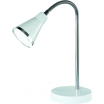 Lámpara de escritorio Reality Arras 3.8W 3000K Luz cálida. 38×12 cm. LED integrado. Flexible Oficina. Estilo moderno. Plástico y Policarbonato. Color blanco