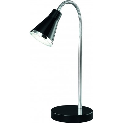 Desk lamp Reality Arras 3.8W 3000K Warm light. 38×12 cm. Flexible. Integrated LED Office. Modern Style. Plastic and Polycarbonate. Black Color