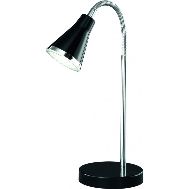 15,95 € Free Shipping | Table lamp Reality Arras 3.8W 3000K Warm light. 38×12 cm. Flexible. Integrated LED Office. Modern Style. Plastic and polycarbonate. Black Color