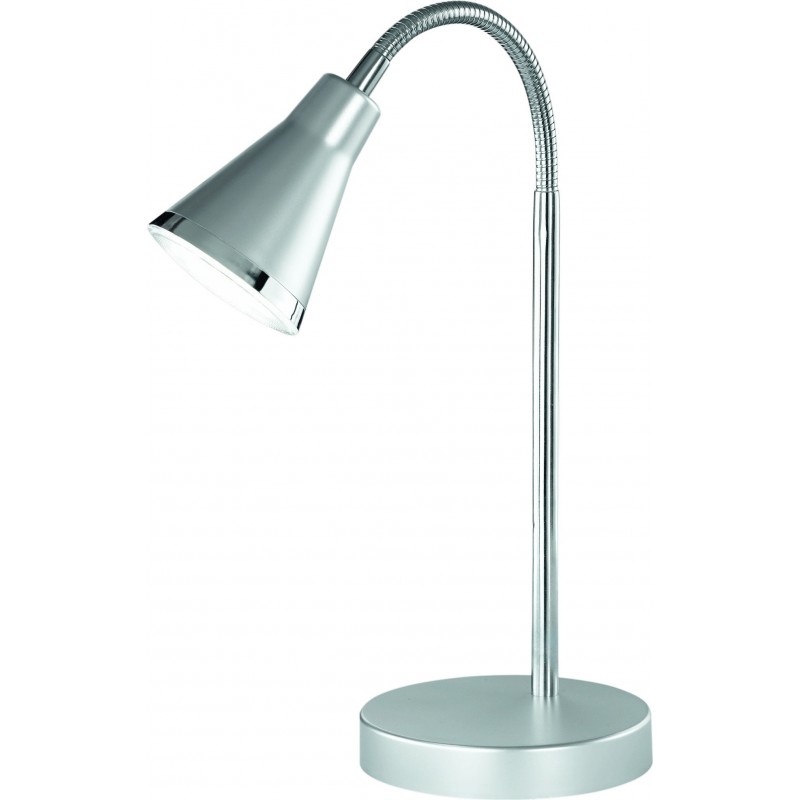 29,95 € Free Shipping | Table lamp Reality Arras 3.8W 3000K Warm light. 38×12 cm. Flexible. Integrated LED Office. Modern Style. Plastic and polycarbonate. Gray Color