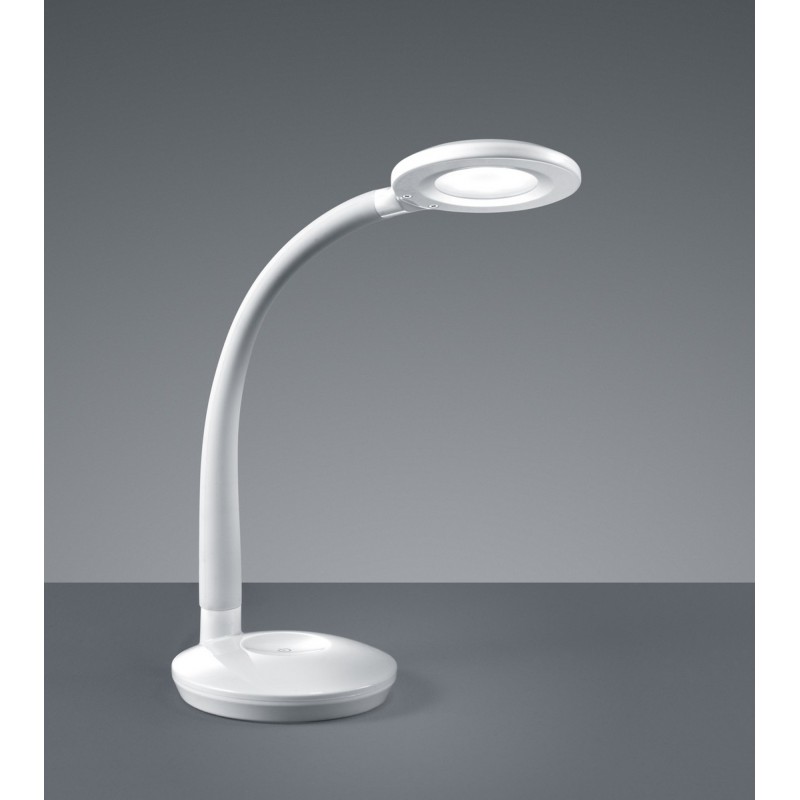 44,95 € Free Shipping | Table lamp Reality Cobra 3W 3000K Warm light. 32×13 cm. Flexible. Integrated LED Office. Modern Style. Plastic and polycarbonate. White Color