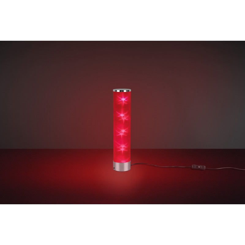 41,95 € Free Shipping | Table lamp Reality Rico 1.5W 3000K Warm light. Ø 8 cm. Dimmable multicolor RGBW LED. Remote control Living room and bedroom. Modern Style. Metal casting. Plated chrome Color