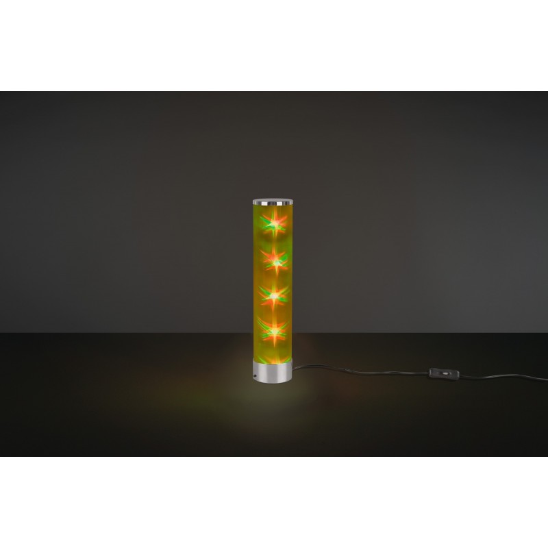 41,95 € Free Shipping | Table lamp Reality Rico 1.5W 3000K Warm light. Ø 8 cm. Dimmable multicolor RGBW LED. Remote control Living room and bedroom. Modern Style. Metal casting. Plated chrome Color