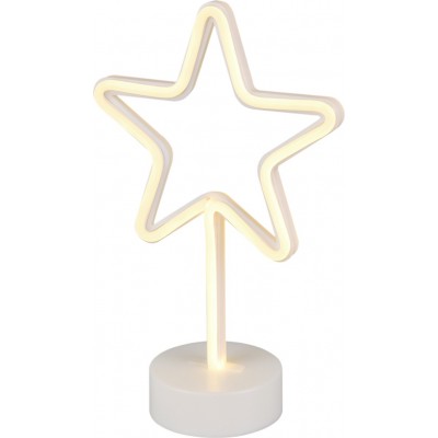 Настольная лампа Reality Star 1.8W 31×19 cm. Встроенный светодиод USB-соединение Гостинная и спальная комната. Дизайн Стиль. Пластик и Поликарбонат. Белый Цвет