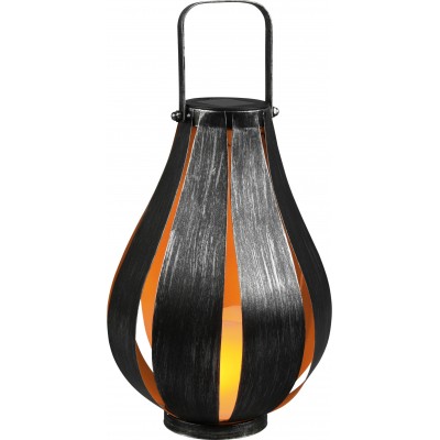 Außenlampe Reality Montero 0.3W Ø 22 cm. Tischlampe. Integrierte LED. Dunkelheitserkennung Terrasse und garten. Modern Stil. Metall. Antikes silber Farbe
